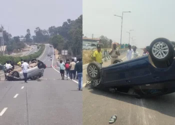 ಕಾರಿಗೆ ಕಾರು ಡಿಕ್ಕಿ: ಮಹಿಳೆ ಬಲಿ