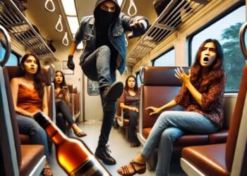 Viral Video: ಮಹಿಳಾ ಬೋಗಿಯೊಳಗೆ ಮದ್ಯದ ಬಾಟಲಿ ಎಸೆದ ಕಿಡಿಗೇಡಿಗಳು; ಮುಂದೇನಾಯ್ತು? ವಿಡಿಯೊ ನೋಡಿ