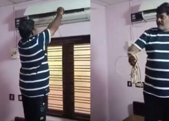 Viral Video : ಸೆಕೆಯೆಂದು ಎಸಿ ಆನ್ ಮಾಡಲು ಹೋದ ವ್ಯಕ್ತಿಗೆ ಶಾಕ್ ಕಾದಿತ್ತು! ನೀವು ಕೂಡ ಬೆಚ್ಚಿಬೀಳೋದು ಗ್ಯಾರಂಟಿ