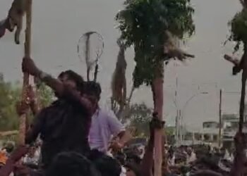 ಮೊಲಗಳ ಬೇಟೆಯಾಡಿ ಸಂಭ್ರಮಿಸಿದ ಶಾಸಕರ ಪುತ್ರ, ಸಹೋದರ