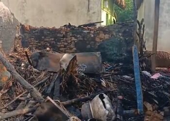 ಗುಡಿಸಲಿಗೆ ಬೆಂಕಿ: ಕರು ಸೇರಿದಂತೆ ವಸ್ತುಗಳೆಲ್ಲ ಬೆಂಕಿಗೆ ಆಹುತಿ