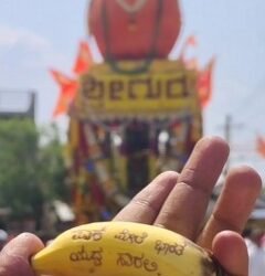 ಬಾಳೆಹಣ್ಣಿನ ಮೇಲೆ ಯುದ್ಧ ಸಾರಲಿ ಎಂದು ಹರಕೆ