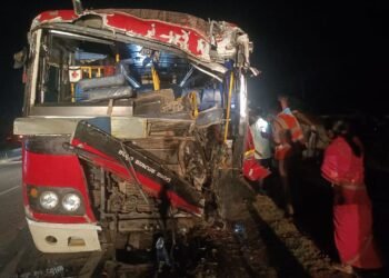 ಸಾರಿಗೆ ಬಸ್ ಪಲ್ಟಿ: ಓರ್ವ ವ್ಯಕ್ತಿ ಬಲಿ