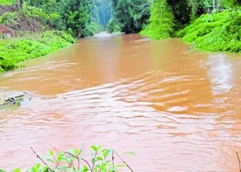 ಮಲೆನಾಡು ಭಾಗದಲ್ಲಿ ವ್ಯಾಪಕ ಮಳೆ: ತುಂಬಿ ಹರಿಯುತತಿರುವ ಬೆಣಗಿನ ಹಳ್ಳ