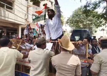 ಬಿಜೆಪಿ ಕಚೇರಿಗೆ ಮುತ್ತಿಗೆ ಹಾಕಲು ಯತ್ನ