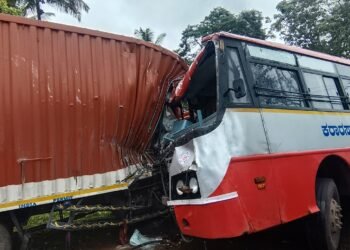 KSRTC ಬಸ್, ಟ್ರಕ್ ನಡುವೆ ಅಪಘಾತ | ಹಲವರಿಗೆ ಗಾಯ
