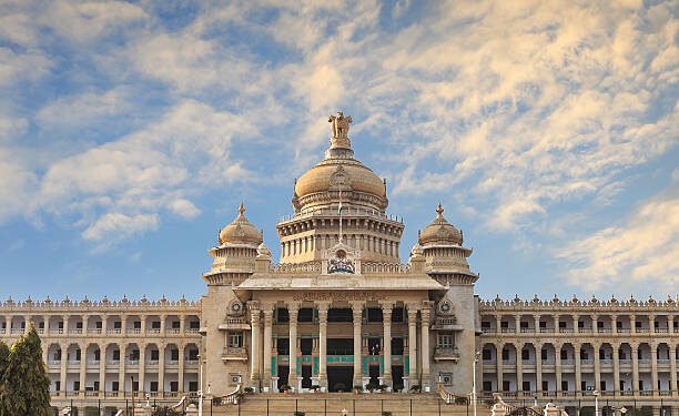 Vidhana Soudha the state legislature building in Bangalore, India