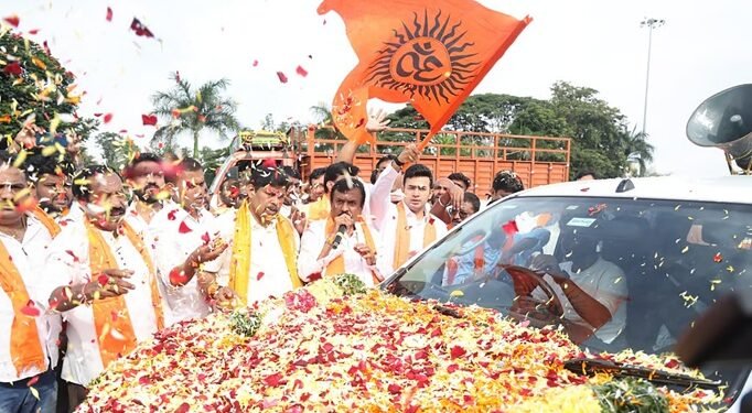 'ಧರ್ಮದ ಉಳಿವಿಗೆ ಧರ್ಮ ಯುದ್ಧ'; ಧರ್ಮಸ್ಥಳಕ್ಕೆ ಯಾತ್ರೆ ಆರಂಭಿಸಿದ ಬಿಜೆಪಿ
