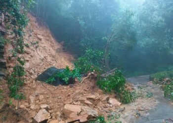 ಹಾಸನ : ವ್ಯಾಪಕ ಮಳೆಗೆ ಕುಸಿದ ಗುಡ್ಡ