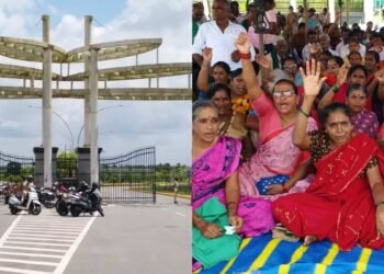 ಶಿವಮೊಗ್ಗ ವಿಮಾನ ನಿಲ್ದಾಣ ನಿರ್ಮಾಣಕ್ಕೆ ಭೂಮಿ ನೀಡಿದವರಿಗೆ ಸಿಗದ ನಿವೇಶನ: ಏರ್ಪೋಟ್ ಮುಂದೆ ಅನಿರ್ದಿಷ್ಟಾವಧಿ ಧರಣಿ ಕೈಗೊಂಡ ರೈತರು
