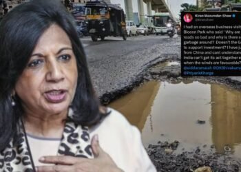 ಬೆಂಗಳೂರು ರಸ್ತೆ ಗುಂಡಿ ಬಗ್ಗೆ ಚೀನಾ ಉದ್ಯಮಿ ಪ್ರಶ್ನೆ ಮಾಡಿದ್ರು – ಮತ್ತೊಮ್ಮೆ ಸರ್ಕಾರದ ವಿರುದ್ಧ ಮಜುಂದಾರ್‌ ಶಾ ಗರಂ!