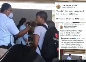 ಬೆಂಗಳೂರಲ್ಲಿ ಬೈಕ್ ಸವಾರನಿಗೆ ಹಲ್ಲೆ ಮಾಡಿದ್ದ ಟ್ರಾಫಿಕ್ ಪೊಲೀಸ್ ಸಸ್ಪೆಂಡ್!