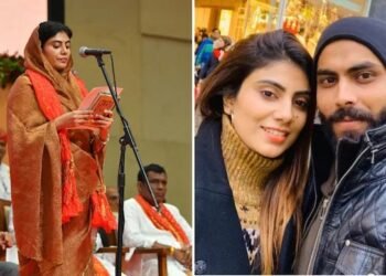 ಗುಜರಾತ್ ಸಚಿವೆಯಾದ ಪತ್ನಿ ರಿವಾಬಾ ಜಡೇಜಾ: ಹೃದಯಸ್ಪರ್ಶಿ ಸಂದೇಶ ಕಳುಹಿಸಿದ ರವೀಂದ್ರ ಜಡೇಜಾ