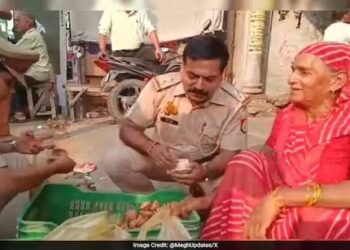 ದೀಪ ಮಾರಾಟವಾಗದೇ ನೊಂದಿದ್ದ ವೃದ್ಧೆಯ ಎಲ್ಲಾ ದೀಪಗಳನ್ನು ಖರೀದಿಸಿ ಮನಗೆದ್ದ ಪೊಲೀಸ್ ಅಧಿಕಾರಿ