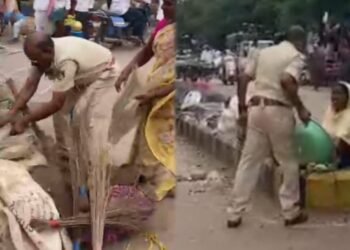 ಬೀದಿ ಬದಿ ವ್ಯಾಪಾರಿಗಳ ಮೇಲೆ ಪೊಲೀಸರ ದರ್ಪ| ASI ಕುಂಡ್ಲಿಕಪ್ಪ ಅಮಾನವೀಯ ವರ್ತನೆ
