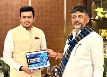 ಬೆಳ್ಳಂಬೆಳಗ್ಗೆ ಡಿಸಿಎಂ ಡಿಕೆಶಿ ಮನೆಗೆ ತೇಜಸ್ವಿ ಸೂರ್ಯ ಭೇಟಿ!