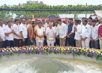 ಚಿಕ್ಕಬಳ್ಳಾಪುರ | ಆಚೇಪಲ್ಲಿ ಕೆರೆಯ ಮಡಿಲಿಗೆ HN ವ್ಯಾಲಿ ಯೋಜನೆ : ಭೋಸರಾಜು ಚಾಲನೆ