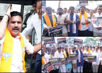 ಕೈದಿಗಳಿಗೆ ರಾಜಾತಿಥ್ಯ ಖಂಡಿಸಿ ಸಿಎಂ ನಿವಾಸಕ್ಕೆ ಬಿಜೆಪಿಯಿಂದ ಮುತ್ತಿಗೆ ಯತ್ನ!