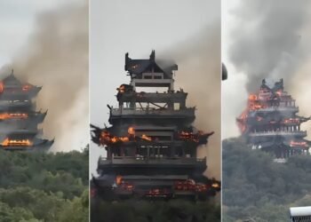 ಚೀನಾದಲ್ಲಿ 1500 ವರ್ಷ ಹಳೆಯ ದೇವಾಲಯ ಬೆಂಕಿಗಾಹುತಿ.. ವಿಡಿಯೋ ವೈರಲ್‌!