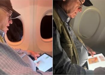 ವಿಮಾನದಲ್ಲಿ ‘ಅಶ್ಲೀಲ’ ಚಿತ್ರ ವೀಕ್ಷಣೆ : ಅಮೆರಿಕ ಸಂಸದನ ಫೋಟೋ ವೈರಲ್!