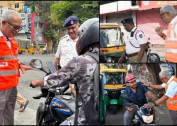 ಟ್ರಾಫಿಕ್ ಪೊಲೀಸ್ ಆಗಿ ಕರ್ತವ್ಯ ನಿರ್ವಹಿಸಿದ ಶಾಸಕ ಸುರೇಶ್ ಕುಮಾರ್!