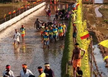 ಉಡುಪಿ | ಸಂಭ್ರಮದಿಂದ ಜರುಗಿದ ಇತಿಹಾಸ  ಪ್ರಸಿದ್ಧ ಕೆರೆಗದ್ದೆ ಕಂಬಳೋತ್ಸವ!