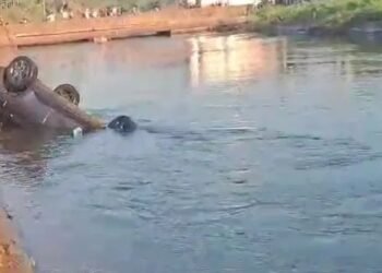 ಚಾಲಕನ ನಿಯಂತ್ರಣ ತಪ್ಪಿ ಭದ್ರಾ ನಾಲೆಗೆ ಪಲ್ಟಿಯಾದ ಕಾರು | ಇಬ್ಬರು ಸಾವು