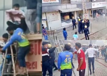 ಗುಜರಾತ್ | 4 ಆಸ್ಪತ್ರೆಗಳಿದ್ದ ಕಟ್ಟಡದಲ್ಲಿ ಬೆಂಕಿ ಅವಘಡ ; ಕಿಟಕಿ ಮೂಲಕ ಮಕ್ಕಳ ರಕ್ಷಣೆ