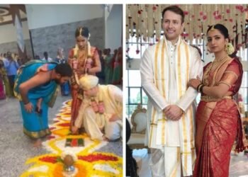 ಇಂಗ್ಲೆಂಡ್ ವರನ ವರಿಸಿದ ಬೇಲೂರಿನ ವಧು! ಹಿಂದೂ ಸಂಪ್ರದಾಯದಂತೆ ನಡೆಯಿತು ಅದ್ದೂರಿ ಮದುವೆ!