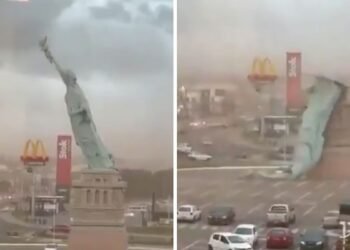 ಬ್ರೆಜಿಲ್‌ನಲ್ಲಿ ಭಾರೀ ಬಿರುಗಾಳಿಗೆ ಕುಸಿದು ಬಿದ್ದ ‘ಸ್ಟ್ಯಾಚ್ಯೂ ಆಫ್ ಲಿಬರ್ಟಿ’!