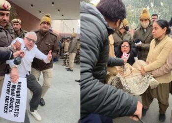 ದೆಹಲಿಯಲ್ಲಿ ಹೈಡ್ರಾಮಾ | ಅಮಿತ್ ಶಾ ಕಚೇರಿ ಮುಂದೆ ಟಿಎಂಸಿ ಸಂಸದರ ಪ್ರತಿಭಟನೆ.. ನಾಯಕರು ವಶಕ್ಕೆ!