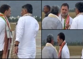 ಮೈಸೂರಲ್ಲಿ ಸಿದ್ದರಾಮಯ್ಯ, ಡಿಕೆಶಿ ಜೊತೆ ರಾಹುಲ್ ಗಾಂಧಿ ರಹಸ್ಯ ಮಾತು!