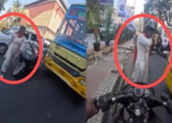 ಯರ್ರಾಬಿರ್ರಿ ಡ್ರೈವಿಂಗ್ ಮಾಡಿದ ತಮಿಳುನಾಡು ಬಸ್ ಡ್ರೈವರ್‌ಗೆ ಗ್ರಹಚಾರ ಬಿಡಿಸಿದ ಬೆಂಗಳೂರು ಮಹಿಳೆ