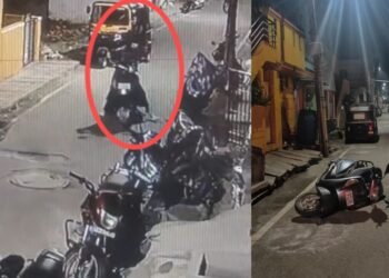 ಮೈಸೂರು | ಮನೆ ಮುಂದೆ ನಿಲ್ಲಿಸಿದ್ದ ಬೈಕ್‌ ಕಳ್ಳತನಕ್ಕೆ ಯತ್ನ ; ಸಿಸಿಟಿವಿಯಲ್ಲಿ ದೃಶ್ಯ ಸೆರೆ