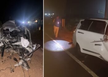 ಚಿತ್ರದುರ್ಗದಲ್ಲಿ  DYSP ವೈಷ್ಣವಿ ಪ್ರಯಾಣಿಸುತ್ತಿದ್ದ ಕಾರು ಅಪಘಾತ  | ತಾಯಿ ಸೇರಿ ಇಬ್ಬರು ದುರ್ಮರಣ ; ಮೂವರಿಗೆ ಗಂಭೀರ ಗಾಯ