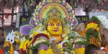 ಶಿವಮೊಗ್ಗದ ಕೋಟೆ ಶ್ರೀ ಮಾರಿಕಾಂಬಾ ಜಾತ್ರಾ ಮಹೋತ್ಸವಕ್ಕೆ ಅದ್ಧೂರಿ ಚಾಲನೆ.. ಹರಿದು ಬಂದ ಭಕ್ತ ಸಾಗರ