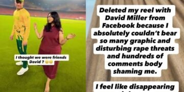 ಕ್ರೀಡಾ ಲೋಕಕ್ಕೆ ಕಪ್ಪುಚುಕ್ಕೆ | ಮಿಲ್ಲರ್ ಜೊತೆ ರೀಲ್ಸ್‌ ಮಾಡಿದ್ದಕ್ಕೆ ಇನ್‌ಫ್ಲುಯೆನ್ಸರ್‌ಗೆ ಅತ್ಯಾಚಾರದ ಬೆದರಿಕೆ!