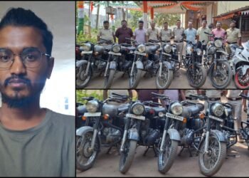 ಶೋಕಿಗಾಗಿ ಬೈಕ್ ಕಳ್ಳತನ ಮಾಡುತ್ತಿದ್ದವನ ಬಂಧನ