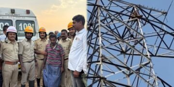 ಸಾಲ ಬಾಧೆಯಿಂದ ಹೈಟೆನ್ಶನ್ ವಿದ್ಯುತ್ ಟವರ್ ಏರಿ ಆತ್ಮಹತ್ಯೆಗೆ ಯತ್ನಿಸಿದ ಭೂಪ!