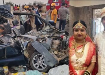 ಹಾವೇರಿಯಲ್ಲಿ ಭೀಕರ ರಸ್ತೆ ಅಪಘಾತ | ನವ ವಿವಾಹಿತ ಜೋಡಿ ಸ್ಥಳದಲ್ಲೇ ಸಾವು