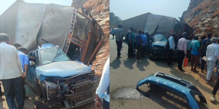 ಕುಡಿದ ಮತ್ತಲ್ಲಿ ಕಾರಿಗೆ ಗುದ್ದಿದ ಕಂಟೇನರ್ ಚಾಲಕ.. 8 ವರ್ಷದ ಬಾಲಕ ಬಲಿ