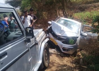 ಬೆಳಗಾವಿಯಲ್ಲಿ ಕಾರು- ಬೊಲೆರೊ ನಡುವೆ ಭೀಕರ ಅಪಘಾತ | ನಾಲ್ವರಿಗೆ ಗಾಯ