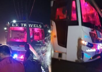 ಚಿಕ್ಕಮಗಳೂರಲ್ಲಿ ಡೆಡ್ಲಿ ಆಕ್ಸಿಡೆಂಟ್‌ : ಜೆಸ್ಟ್‌ ಮಿಸ್‌ ಎಂದ ಪ್ರಯಾಣಿಕರು