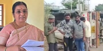 ಗೂಡ್ಸ್ ವಾಹನಕ್ಕೆ ಡಿಕ್ಕಿ ಹೊಡೆದ BEO ಕಾರ್‌.. ತಪ್ಪಿದ ಭಾರೀ ಅನಾಹುತ!