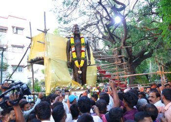 ಸ್ಯಾಂಕಿ ಕೆರೆ ಮುಂದೆ 800 ಕೆ.ಜಿ ಅಪ್ಪು ಕಂಚಿನ ಪ್ರತಿಮೆ ಅನಾವರಣ