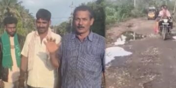 ನಮಗೆ ಯಾವ ಭಾಗ್ಯವೂ ಬೇಡ, ಗುಂಡಿ ಮುಚ್ಚುವ ಭಾಗ್ಯ ನೀಡಿ : ಗ್ರಾಮಸ್ಥರ ಗೋಳು