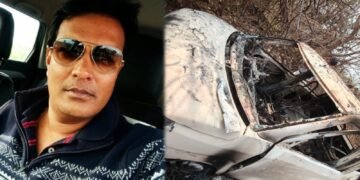 ಕಾರಿನ ಸಮೇತ ಸುಟ್ಟು ಕರಕಲಾದ ಮಾಜಿ ಶಾಸಕನ ಪುತ್ರ