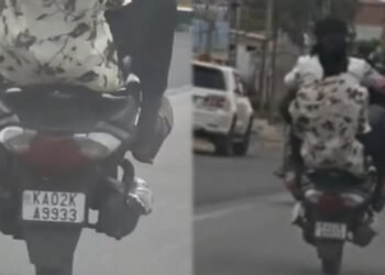 ರಾಷ್ಟ್ರೀಯ ಹೆದ್ದಾರಿಯಲ್ಲಿ ಪುಂಡರ ವೀಲ್ಹಿಂಗ್ ಹುಚ್ಚಾಟ.. ಸಾರ್ವಜನಿಕರಿಗೆ ಪರದಾಟ