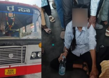 ಬಸ್ ಹತ್ತುವ ವೇಳೆ ವಿದ್ಯಾರ್ಥಿನಿ ಕಾಲಿನ ಮೇಲೆಯೇ ಹರಿದ ಟೈರ್!