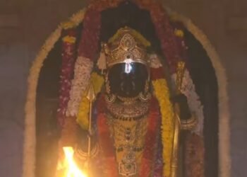 ರಾಮನವಮಿ ಸಂಭ್ರಮ – ಅಯೋಧ್ಯೆಯ ರಘುನಂದನನ ಹಣೆಯ ಮೇಲೆ ಮೂಡಿದ ‘ಸೂರ್ಯ ತಿಲಕ’